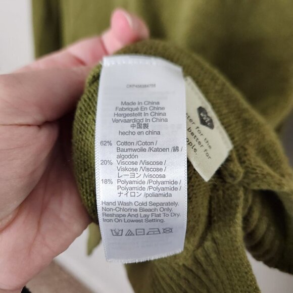 MADEWELL Green Knit V Neck weater - Picture 5 of 6